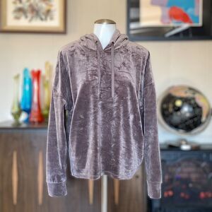 𝅺dkny Sport oversized velvet hoodie size S